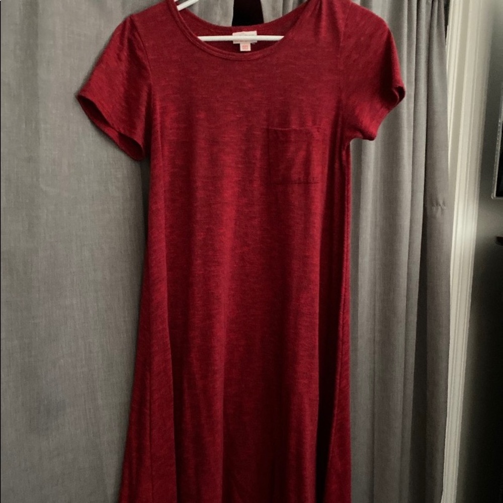 LuLaRoe dark red Carly, size XXS.